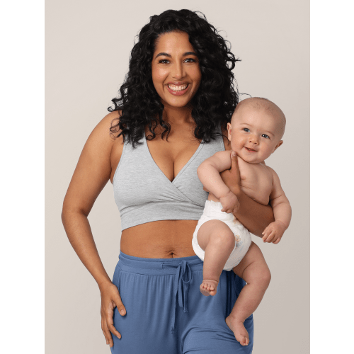 French Terry Racerback Nursing & Sleep Bra | Black - Kindred Bravely