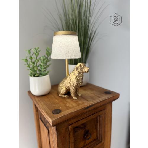 Golden Retriever Table Lamp: Cordless and Rechargeable