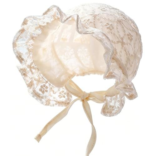Baby Girls Boys-Bonnet-Infant-Double Layer-Sun Hat-Toddlers-Lace Court Cap