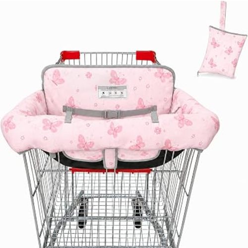 Shopping Cart Cover for Baby, Velcro & Buckle Strap Design, Machine
