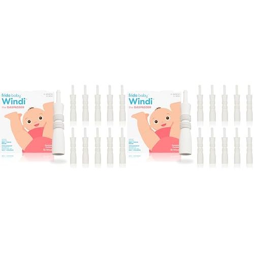 Frida Baby Windi Gas Passer, Baby Gas Relief, Made in USA, 100% Natural, Safe & Effective Instant Relief for Babies & Infants, 10ct, (Pack of 4)