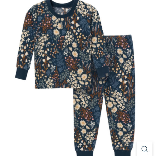 2-Piece Infant & Toddler Girls Navy Floral Hacci Pajama Set – Gerber Childrenswear