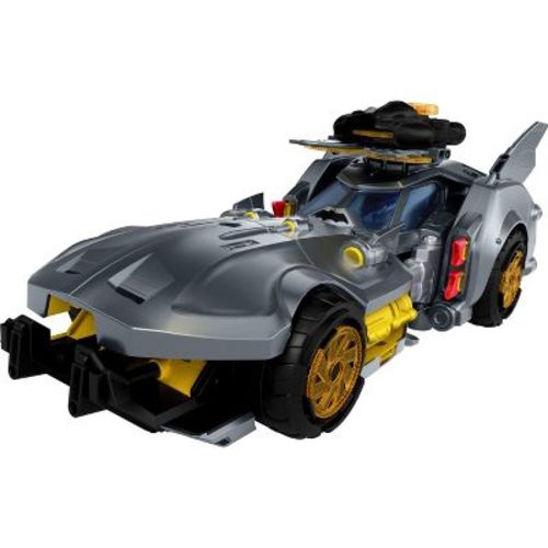 DC Premier Batmobile Vehicle, Batman Signature Crime Fighting Car with Bat-Drone Cannon
