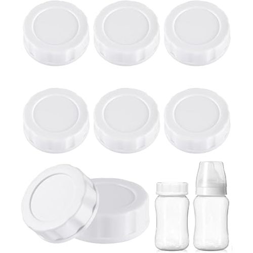 8Pack Baby Bottle Caps Compatible with Evenflo Wide Neck Baby Bottle, Travel and Storage Bottle Lids Replacement, Soft & Safe Bottle Lid