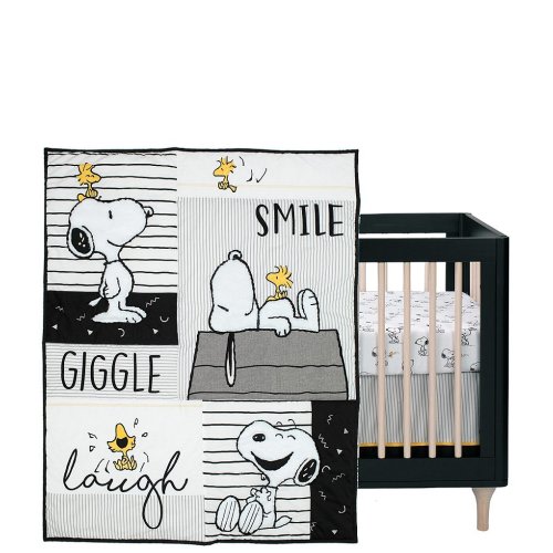 Lambs & Ivy Classic Snoopy 3-Piece Nursey Baby Crib Bedding Set