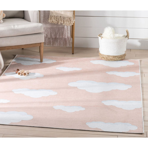 Apollo Well Woven Kids Rugs Cloud 9 Modern Coral Area Rug