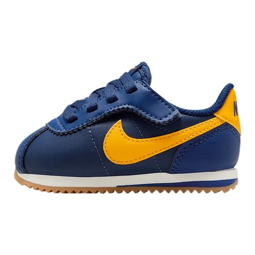 Nike Cortez EasyOn Baby/Toddler Shoes (DM0952-401, Midnight Navy/Blue Void/Sail/University Gold) Size 4