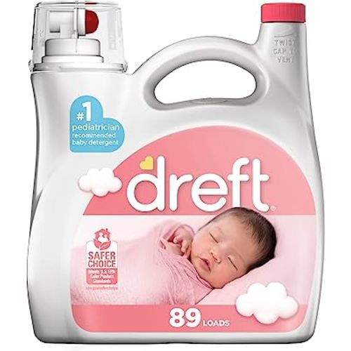 Dreft Stage 1: Newborn Baby Liquid Laundry Detergent, 89 Loads 128 Fl Oz, 1 Choice Of Pediatricians