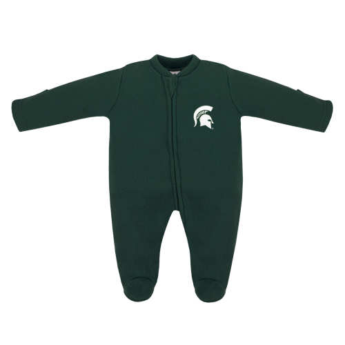 Michigan State Spartans Fleece Footed Romper | College Baby