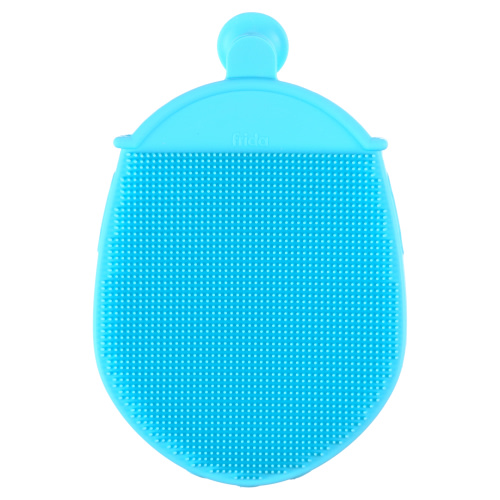 Frida Baby Bath Time Silicone Scrubber | Quick-Dry, Bacteria-Resistant Bath Mitt