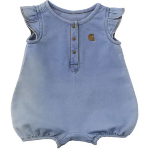 Girls' Short Sleeve Denim Henley Romper (Baby) | T-Shirts Under $35 | Carhartt