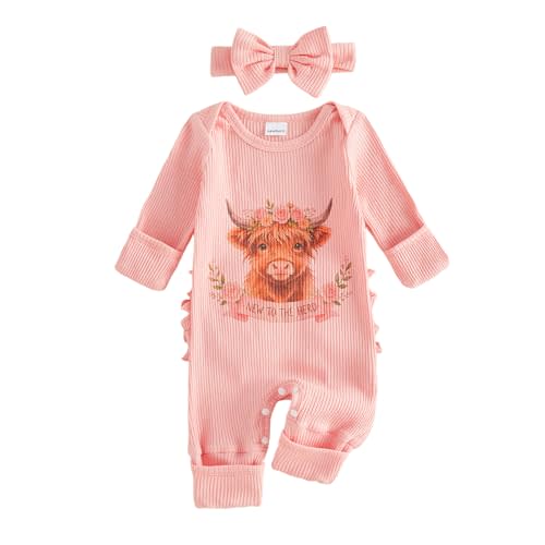 Newborn Baby Girl Halloween Outfit Waffle Pumpkin Ghost Jumpsuit | Long Sleeve One Piece Jumpsuit, Baby Girl Halloween Romper, Infant Girl Halloween Pumpkin Cat Outfit, Fall Winter Clothes