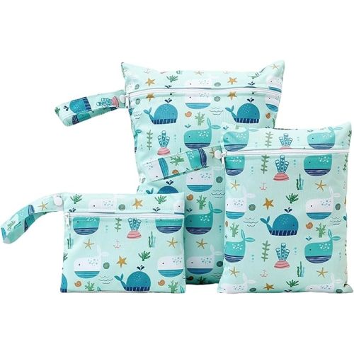 3-Piece Waterproof Wet Dry Bag Set with Zipper - Durable Travel Organizer for Swimming, Diapers, Baby, Gym & Beach Accessories