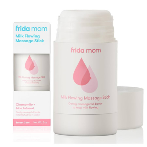 Frida Mom Milk Flowing Massage Stick for Breastfeeding and Nursing Moms, Infused with Chamomile + Aloe to Hydrate and Soothe