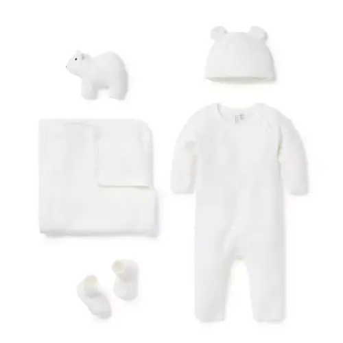 Baby Jet Ivory Baby Bundle of Love Textured Knit Gift Set by Janie and Jack