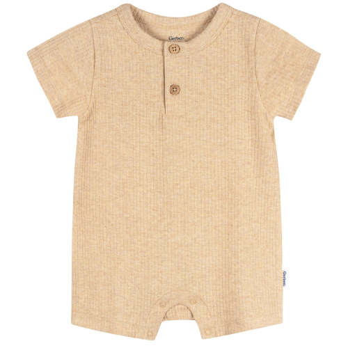 Baby Neutral Oatmeal Heather Short Sleeve Romper – Gerber Childrenswear
