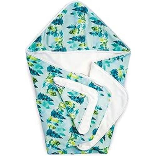 Amazon.com: Tiny Twinkle Kaffle Hooded Towel Set for Infants and Babies - Ultra Soft, Super Absorbent, Thick and Plush (Forest) : Baby