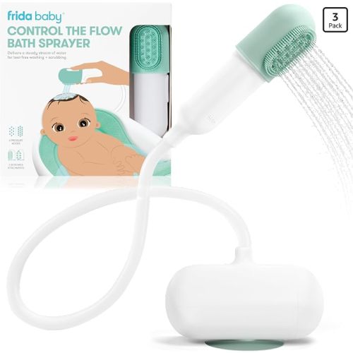 Frida Baby Control The Flow Bathtub Sprayer Attachment for Baby Bathtub, Shower Head with Scalp Massager, Control Waterflow with 2 Pressure Modes : Baby