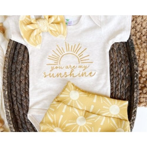 You Are My Sunshine Baby Outfit With Bummies, Sunshine Baby Outfit Bow and Bummies, Gender Neutral Baby Outfit - Etsy