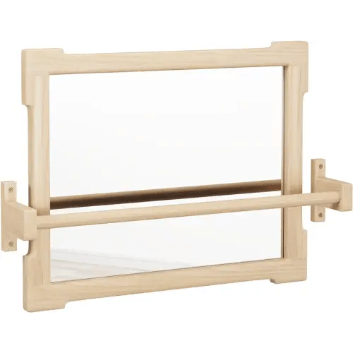 Montessori Pull Up Bar for Infants, Montessori Small Mirror is Suitable for Babies 6-18 Months, Gift for Kids Baby Registry Item