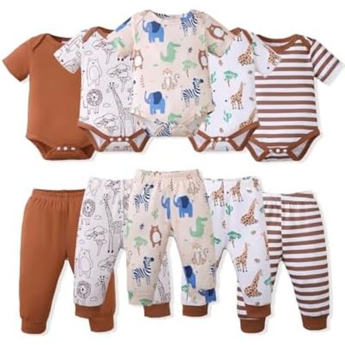 NZRVAWS Preemie Newborn Baby Boy Clothes Infant Clothing Romper Pant Outfits Set Layette Essentials 19 Pieces 0 3 6 12 Months