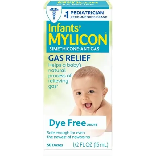 Mylicon Gas Relief Drops for Infants and Babies, Dye Free Formula, 0.5 Fluid Ounce