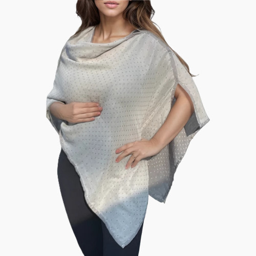 Simple Wishes The Haven 100% Cotton 7-in-1 Nursing Cover - Gray Dots