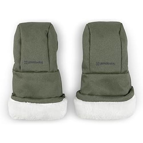 UPPAbaby CozyHandmuff - Easily Attaches to Stroller Handlebars - Ultra-Plush, Weather-Proof Hand Protection - Evelyn (Meadow Green)