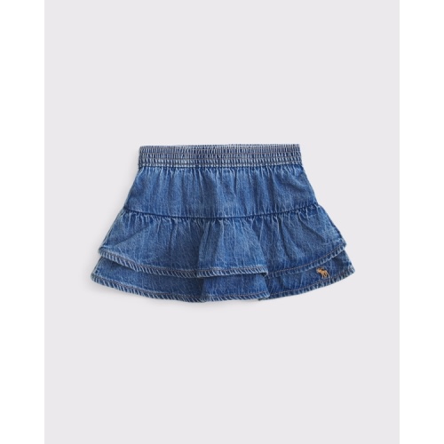 baby ruffle denim skirt