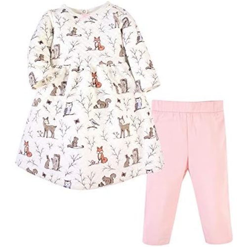 Hudson Baby Unisex Baby Quilted Cotton Dress and Leggings