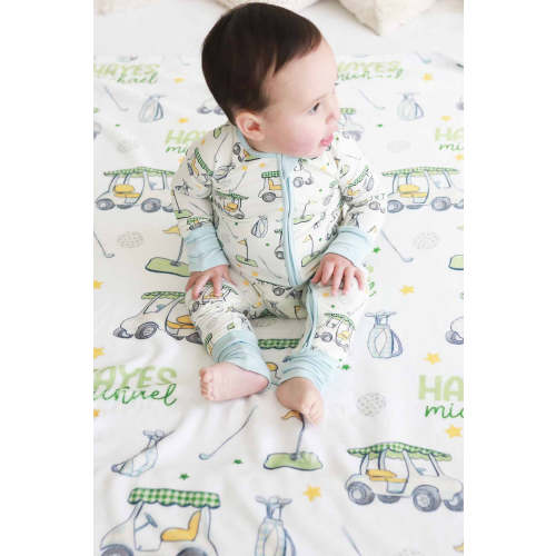 Country Club Cuties Personalized Kids Blanket | Blue