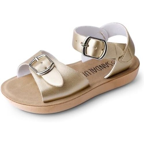 SANDALUP Summer Sandals w Double Buckle for Toddler Girls/Boys