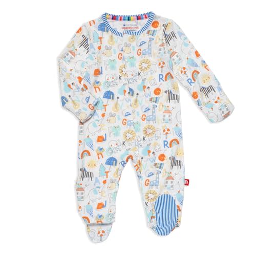 Magnetic Me Boys Modal Magnetic Baby Footie Pajamas | Silky Soft Modal Fabric | Baby Sleepers Available in Sizes PRE - 24M