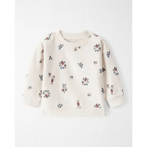 Baby Organic Cotton French Terry Sweatshirt in Berry Blossom Print - Little Planet | Carter's