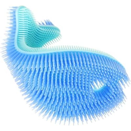 Innobaby Bathin' Smart Silicone Fish Bath Scrub, Aqua/Periwinkle