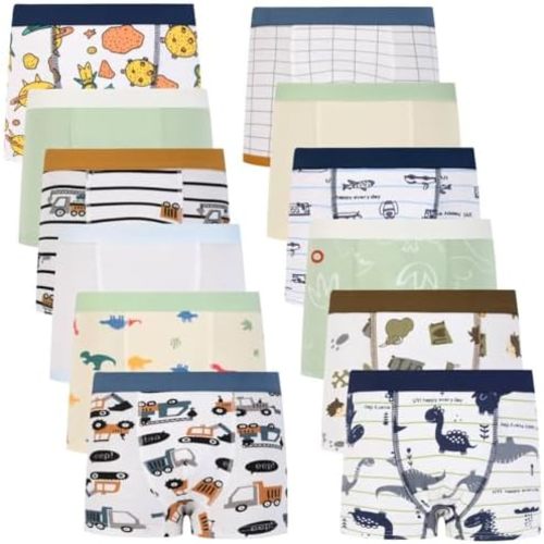 Cczmfeas Boys Kids Soft Cotton Fashion Boxer Briefs Toddler Breathable Underwear