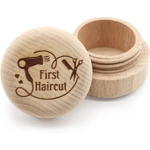 Custom Wooden First Haircut Curl Keepsake,Baby's First Curl Keepsake Box,My First Haircut Box (style 3)