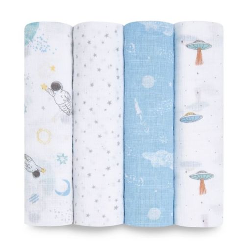 aden + anais essentials 4pk Cotton Muslin Swaddle Blankets