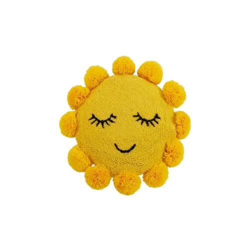 Sunshine Pom Pom Throw Pillow