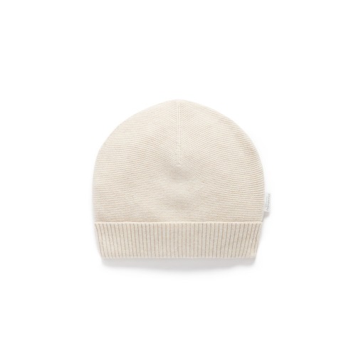 Beige Textured Beanie - Baby Accessories - Purebaby - Purebaby