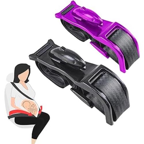 Pregnancy Bump Strap, Pregnancy Buffer Adjuster, Comfort & Freedom for Moms Belly, Seat Bump Strap for Women Protect Belly, Prevent Compression of The Abdomen (2pc)