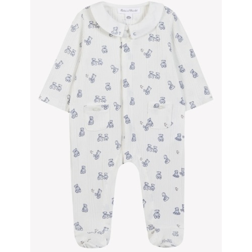 Tartine et Chocolat - Pajamas - Ecru Print cotton bears - 6 months