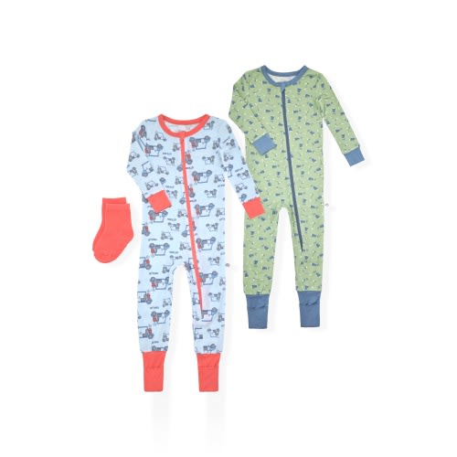 Assorted 2-Pack Pajamas & Socks Set