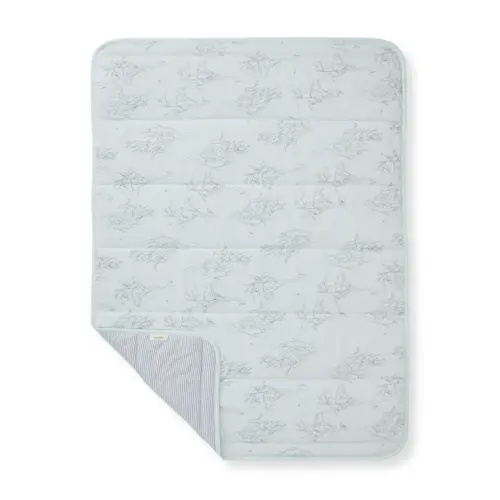 Swaying Branches Organic Cotton Reversible Baby Blanket - Ice Flow
