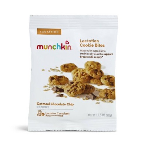 Munchkin Milkmakers Lactation Cookie Bites - Oatmeal Chocolate Chip - 1.5oz: Ready to Eat, Whole Grain