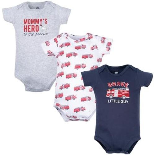 Hudson Baby Unisex Baby Cotton Bodysuits 3-Pack