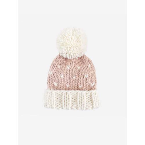 Hearts Pom Knit Hat