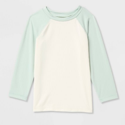 Baby Long Sleeve Colorblock Swim Rash Guard Top - Cat & Jack™ Green 12M