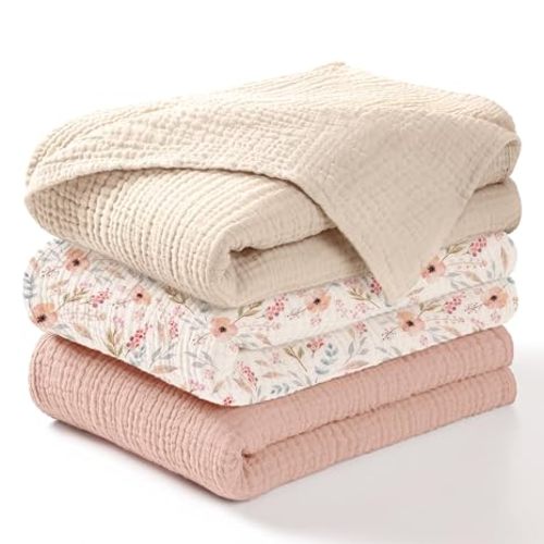 lulumoon Muslin Swaddle Blankets for Baby: 100% Cotton Receiving Blankets