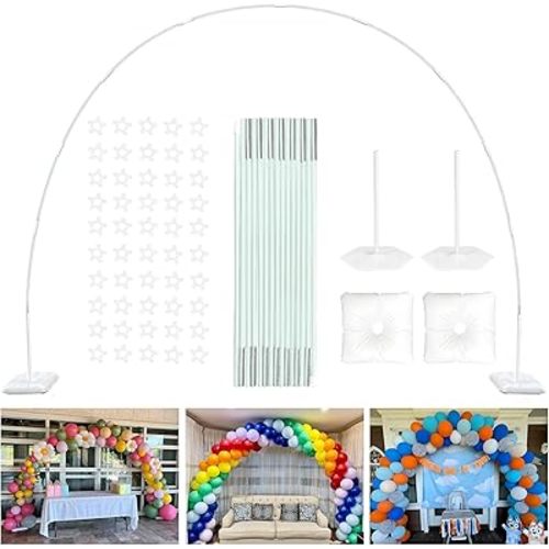 YALLOVE 21ft Balloon Arch Stand Kit, Free Combination in Width and Height (e.g. 10ft x 7.5ft), Convenient to Assemble and Disassemble, Not Include Balloons